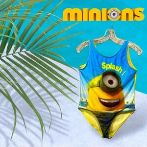NWOT, Minions Illumination Entertainment, Swimsuit, XL, Yellow &Blue ☀️